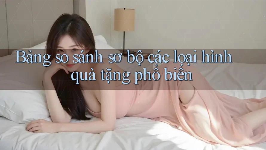 Bảng so sánh sơ bộ các loại hình quà tặng phổ biến