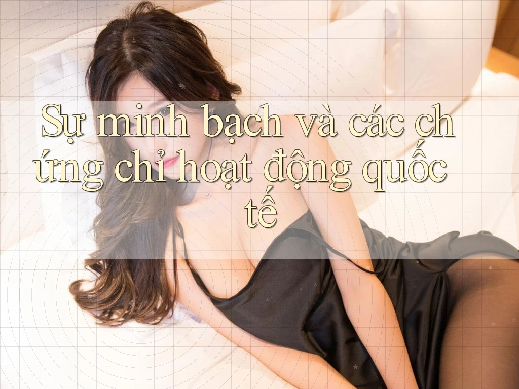 Sự minh bạch và các chứng chỉ hoạt động quốc tế Sự minh bạch và các chứng chỉ hoạt động quốc tế