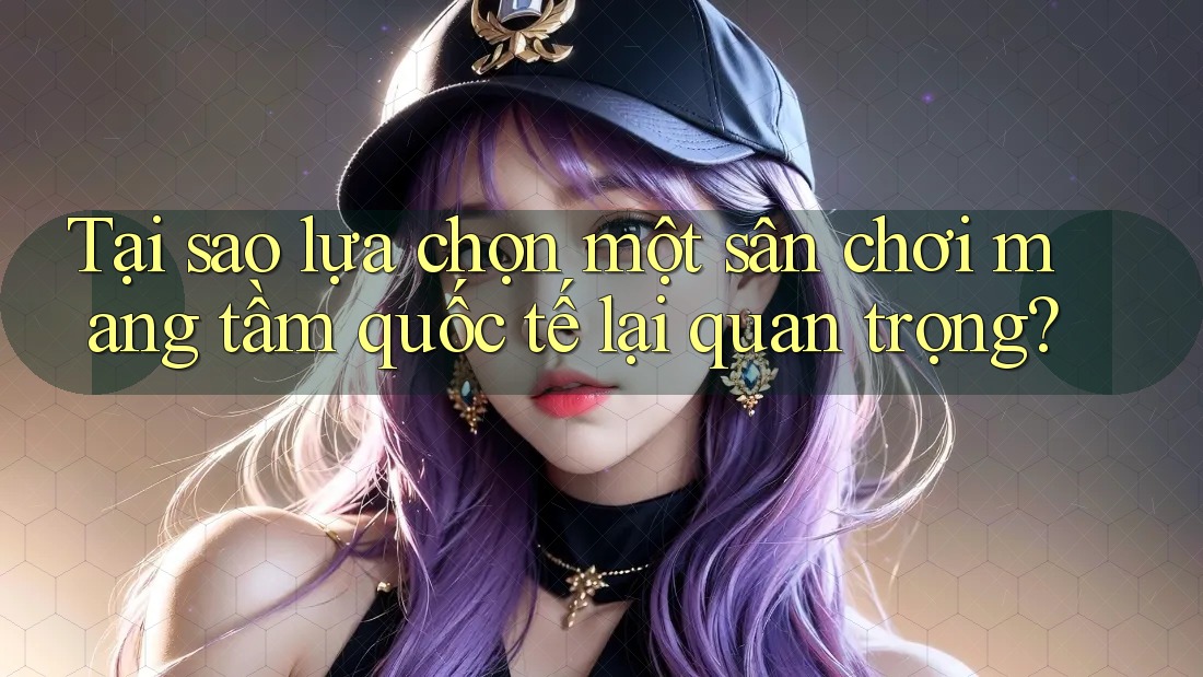 Tại sao lựa chọn một sân chơi mang tầm quốc tế lại quan trọng?